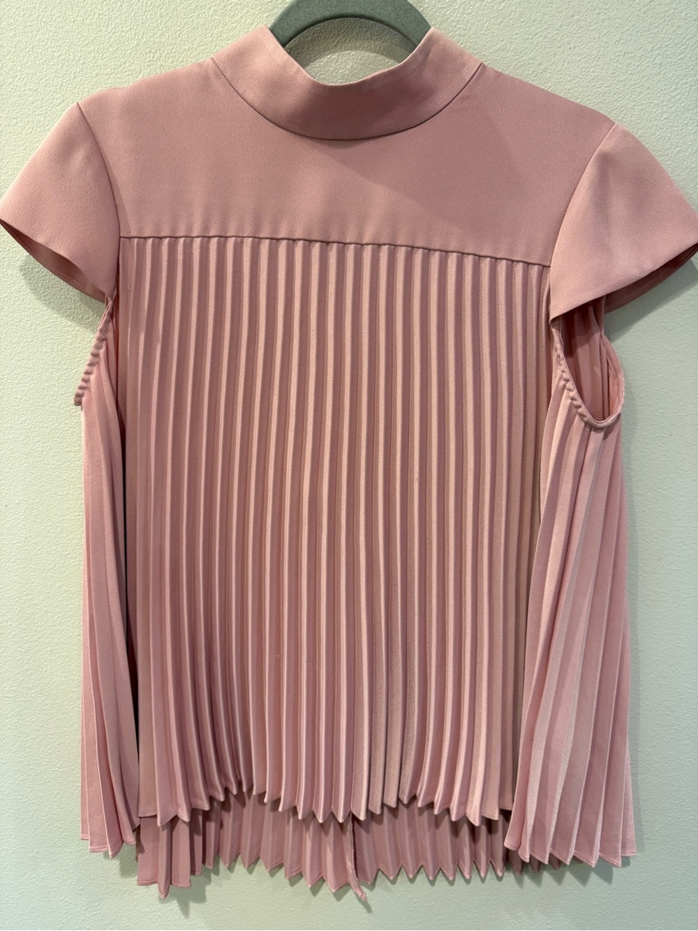 Ted Baker Laurra Pleated Mock Neck Blouse